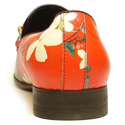 FI-7054 Red Leather Floral Print Fiesso by Aurelio Garcia  display picture 2