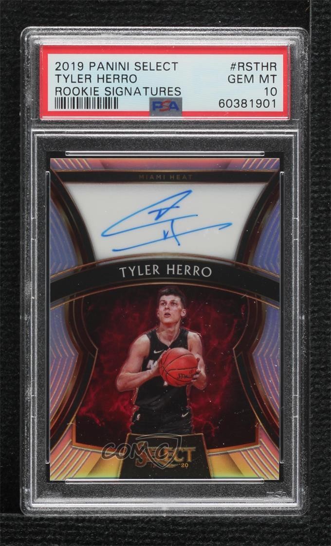 2019 Panini Select Rookie Signatures 44/149 Tyler Herro PSA 10 GEM MT Auto 11oq