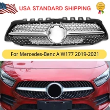 Diamond Style Front Bumper Grille For Merdedes-Benz A200 A250 W177 2019-2021