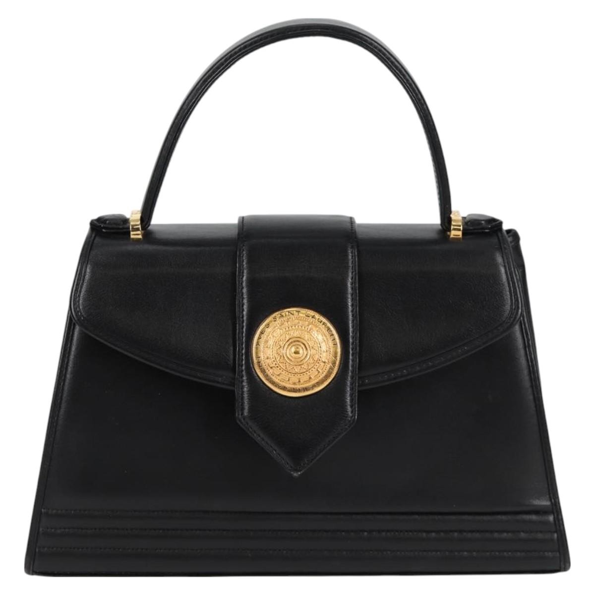 SAINT LAURENT Borsa a mano in pelle 2 vie nera originale yk16390