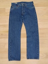 Levis 501 Premium Jeans Mens 31x30 Blue Medium Wash Button Fly Straight Denim