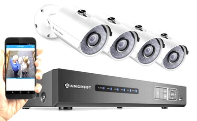 Amcrest HD 1.3-Megapixel 8C Network POE Video Security System HDD 1TB NEW !