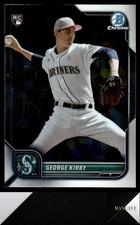 2022 Bowman Chrome #34 George Kirby Rookie Seattle Mariners