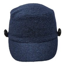 August Cadet Army Cap Blue One Size Stretchable Outdoor Lined Floral Blank