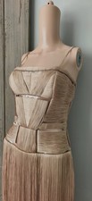 GIANNI VERSACE Fringe DRESS Runway SZ IT40 Collectible