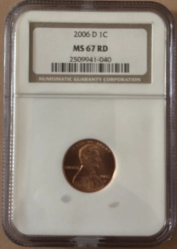 2006 D Lincoln Cent NGC MS67 RD