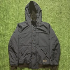 Levi Strauss Men's Winter Coat Size S Navy Blue Sherpa Lined Hooded Jacket