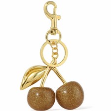 Cherry Bag Charm Keychain Cute Purse Accessory for Women