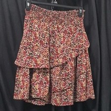 Wild Fable floral ruffled tiered skirt
