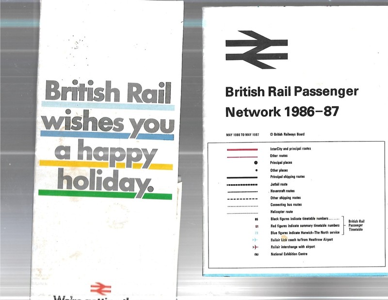 BRITISH RAIL 1986-87 NETWORK MAP AND 1985 WELCOME KIT