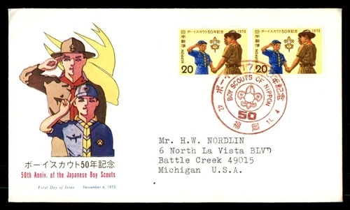 Mayfairstamps Japan FDC 1972 Boy Scouts Japan 50 Yrs First Day Cover aaw_76313