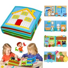 Montessori Busy Book for Toddlers 1-3, Felt Quiet Activities Book for 1 Year ...