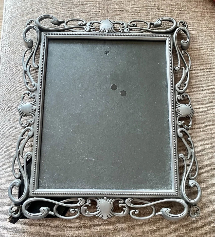 Vintage Art Nouveau Grey Metal Pic Photo Frame 10.5x12.5” Classic Ornate Display - Image 2 of 4