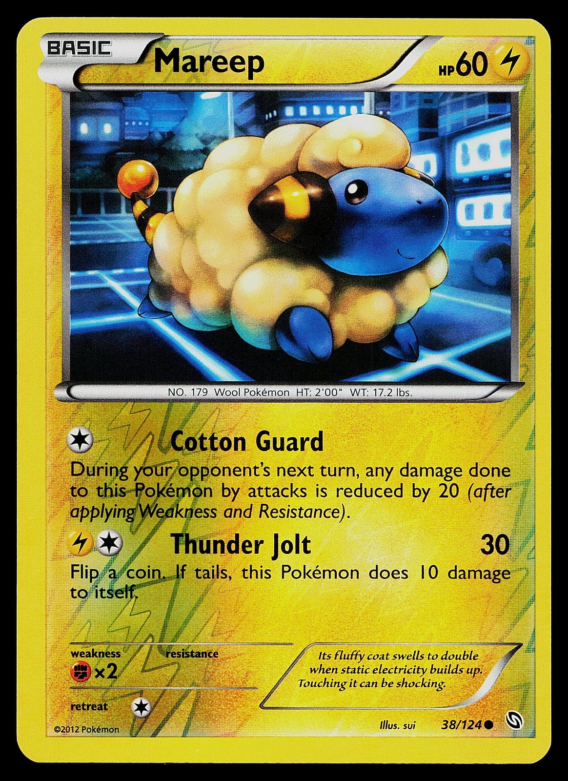 Pokemon Card - Mareep Dragons Exalted 38/124 Common Reverse Holo