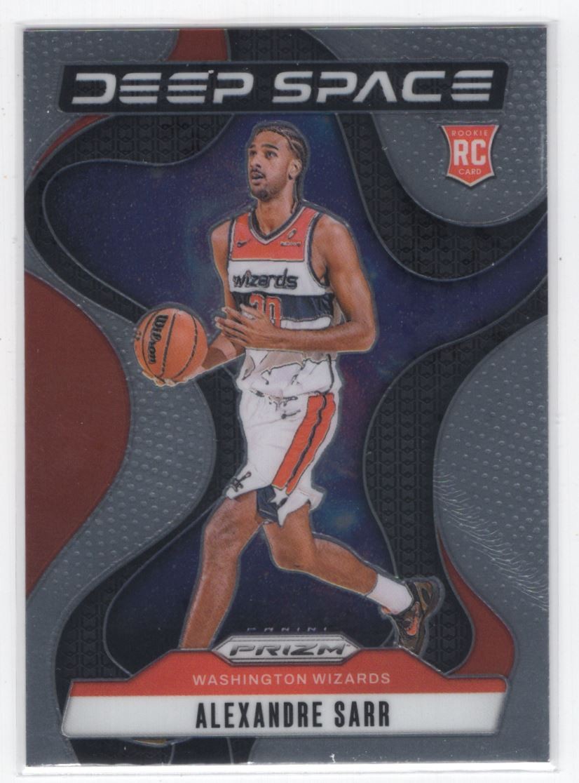 #9 2024-25 Panini Prizm Deep Space Base Alexandre Sarr Rookie Washington Wizards