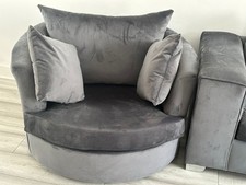 Velvet Loveseat Sofa + 3 Seater Sofa Set Used And In Very Good Condition.