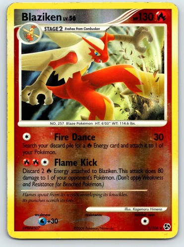 Blaziken 1/106 Rare Great Encounters Pokemon Reverse Holo Lightly Played