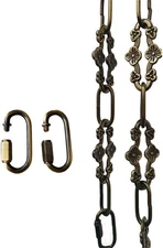 30 Inch Antique Bronze Finish Decorative Plum Buckle Chain for Hanging, Lighting