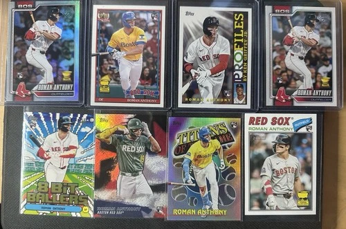 Roman Anthony Boston Red Sox Topps Rookie Card Lot 8 Cards