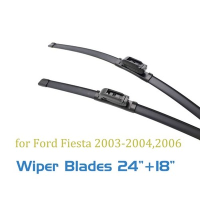 2,For Ford Fiesta 2003-2004,2006 Windshield Wiper Blades 24 18 Front J-hook