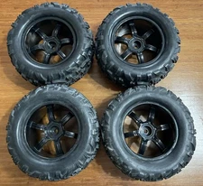 TRUCK Tire Set BL 4PCS SQUARE DRIVE For FG Smartech Nutech Duratrax Carson 1/5