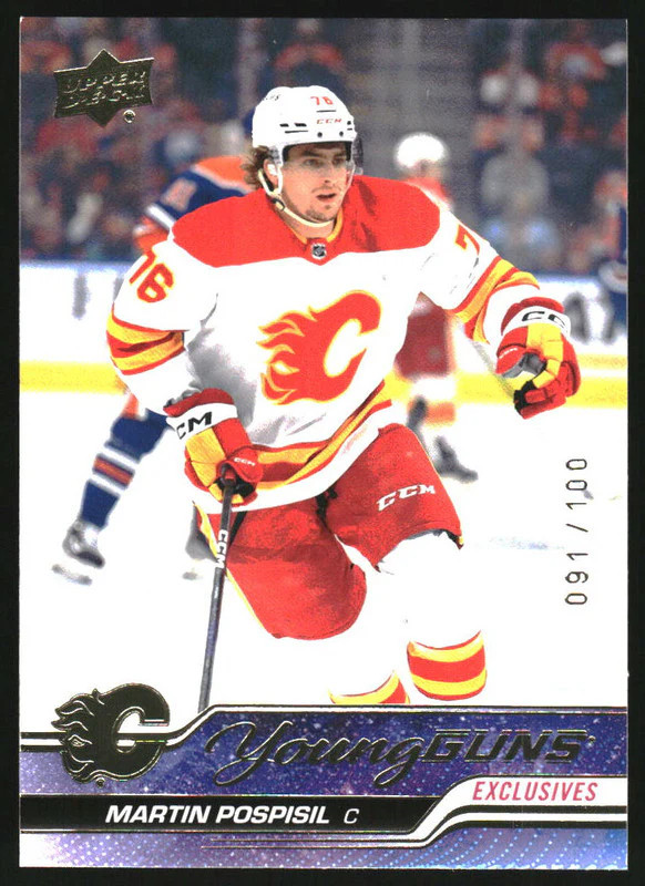 2023-24 Upper Deck Exclusives #713 Martin Pospisil Young Guns RC Rookie /100