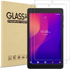 Case for Alcatel Joy Tab 2 2020 with Tempered Glass Screen Protector, 2 Pack