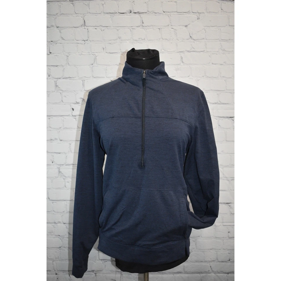 Camisa pulóver de golf PUMA 1/2 cremallera para mujer talla grande rendimiento azul poliéster Foto 2 de 4