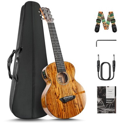 Caramel GEG95 Butterfly Bocote Glossy Guitalele | 30'' Guitalele, Black