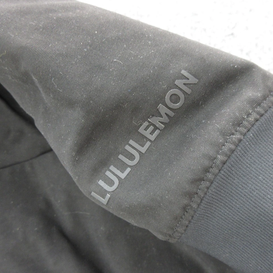Chaqueta Lululemon Para Hombre Grande Negra Bombardero Aislada Cremallera Coyote Creek Bordada Foto 4 de 4