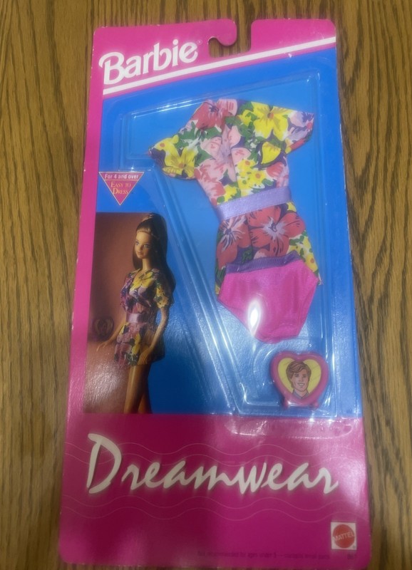 Vintage 1992 Mattel Barbie Dreamwear Dream Wear Floral Nightie Panties