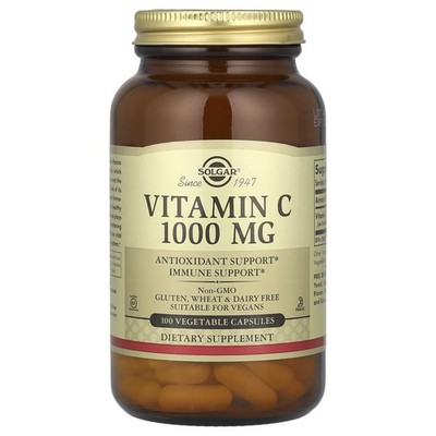 Vitamin C, 1,000 mg, 100 Vegetable Capsules