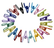 Chip Clips, 20 Pcs 2 Inch 10 Different Mixed Colors Utility Metal Clips
