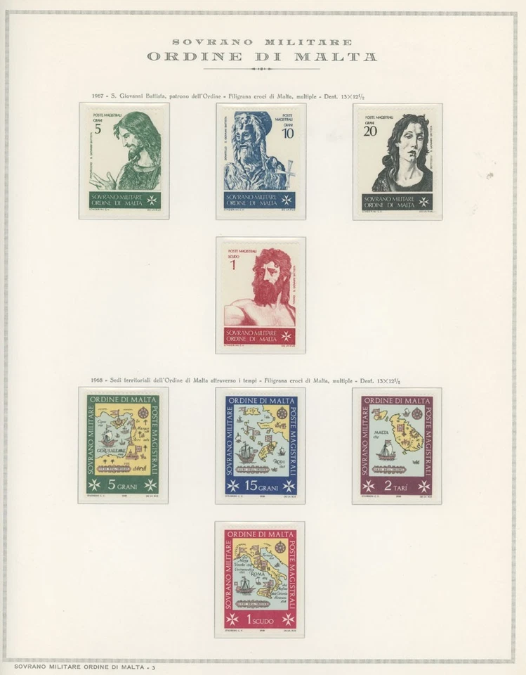 1966-83 SOVEREIGN MILITARY ORDER OF MALTA, 250 STAMPS AND 15 SOUVENIR SHEETS, NH - Image 3 of 4