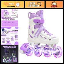 Adjustable Inline Skates for Kids 4-12, Light Up Wheels, Roller Blades for Begin