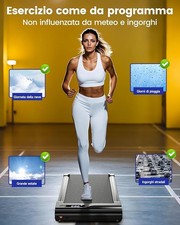 Zeporix Tapis Roulant Elettrico -Tapis Roulant Salvaspazio, Tapirulan Da Casa Mini Walking Pad Portatile Per Camminata E Corsa Con 4 Modalità Di Velocità, Telecomando E Display Led - 6