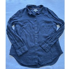 Tommy Hilfiger Men's Long Sleeve Navy Blue Button Down Shirt Large