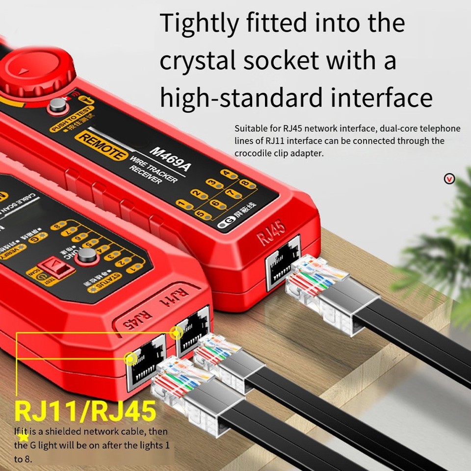 M469A RJ45 RJ11 Cable Tester Analyzer LAN Cable Tester Wire Tracker ...