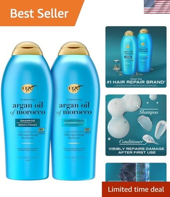 OGX Renewing + Argan Oil of Morocco Shampoo & Conditioner Set, Helps Strength...