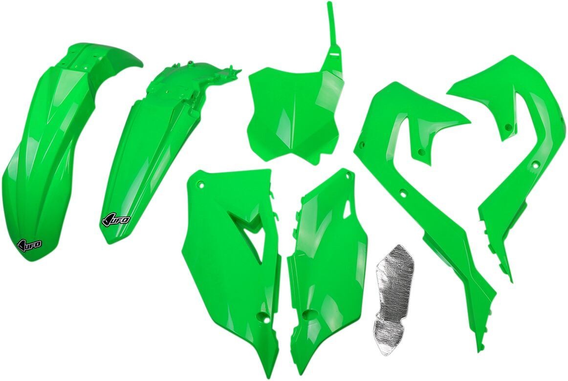 Ufo Fluorescent Green Kakit227f@Aflu - Replacement Plastics Kit For Kawasaki Kx250 2021-2024 - Image 2