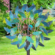 VeyFolzin.st 66 Inch Metal Outdoor Wind Spinner, 2Way Wind Sculpture Spinner ...