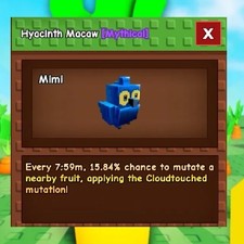 Hyacinth Macaw – Grow a Garden Roblox Pet – Cheap & Fast Delivery 🌱