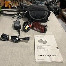 Sony DCR-SX43 HandyCam Digital Video Camcorder Red Bundle TESTED