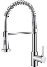 Kitchen Mixer Tap Pull Down Sprayer Chrome High Arc Spring Single Lever 2 Sprays