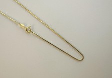 Vermeil 1.1mm Box Chain 925 Silver Italian 7,8,9,10,11,14,16,18,20,22,24,30 inch