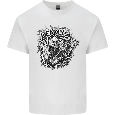 T-Shirt Per Bambini Deadly Tams Guitarista Rock Metal Punk