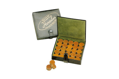 3x Billard Queue Leder Klebeleder  Pomeranze Tip ''Hercules'' 13 mm, medium (M)