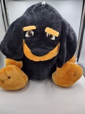 Toy Factory Rottweiler Hound Plush Dog Black Stuffed Animal Embroidered Eyes