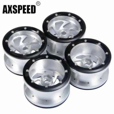 4pcs 2.2'' Alloy Beadlock Wheels Rims for Axial Wraith TRX4 D90 1/10 RC Crawler