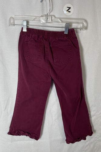 Gitano Brand Kids 4T Burgundy Pants With Floral Accents Vintage Y2K - Picture 3 of 3